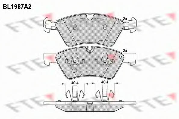 FTE BL1987A2 Brake Pad Set, disc brake BL1987A2: Buy near me in Poland at 2407.PL - Good price!