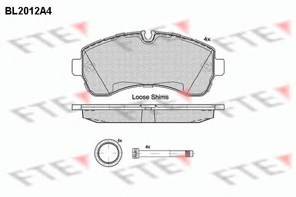 FTE BL2012A4 Brake Pad Set, disc brake BL2012A4: Buy near me in Poland at 2407.PL - Good price!