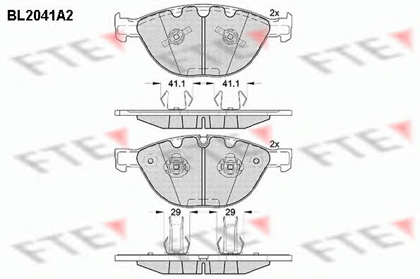 FTE BL2041A2 Тормозные колодки дисковые, комплект BL2041A2: Отличная цена - Купить в Польше на 2407.PL!