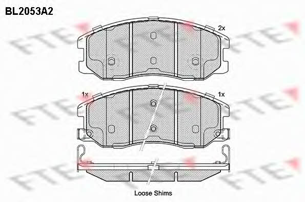 FTE BL2053A2 Brake Pad Set, disc brake BL2053A2: Buy near me at 2407.PL in Poland at an Affordable price!
