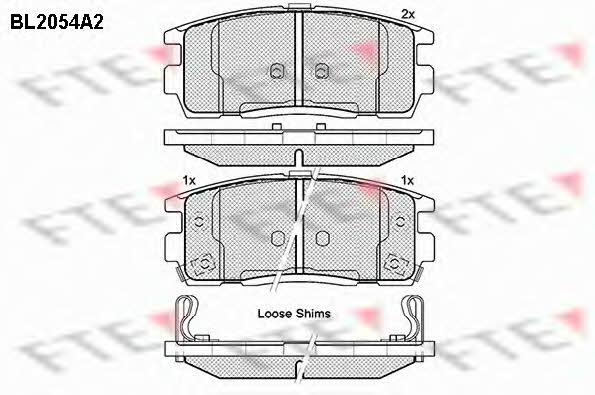 FTE BL2054A2 Brake Pad Set, disc brake BL2054A2: Buy near me at 2407.PL in Poland at an Affordable price!