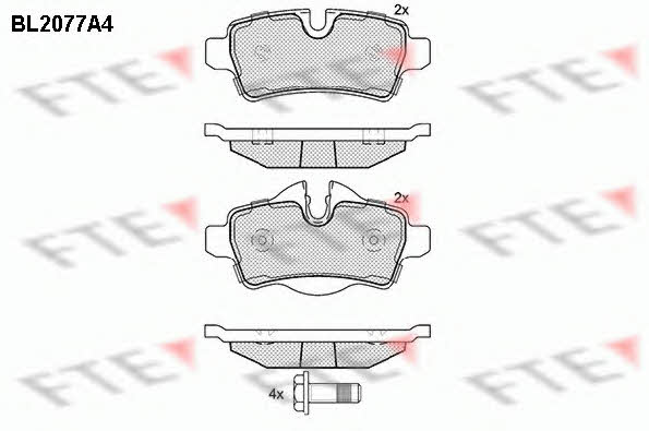 FTE BL2077A4 Brake Pad Set, disc brake BL2077A4: Buy near me in Poland at 2407.PL - Good price!