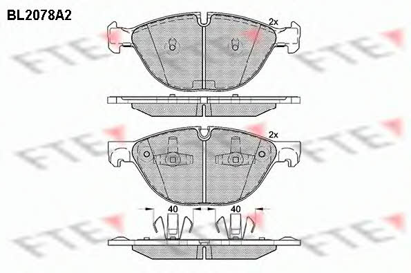 FTE BL2078A2 Brake Pad Set, disc brake BL2078A2: Buy near me in Poland at 2407.PL - Good price!