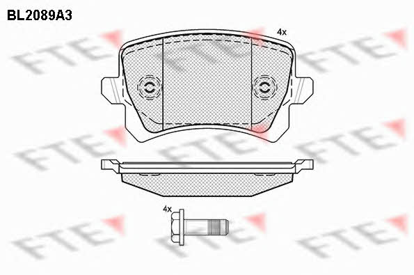 FTE BL2089A3 Brake Pad Set, disc brake BL2089A3: Buy near me in Poland at 2407.PL - Good price!