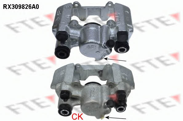 FTE RX309826A0 Brake caliper rear left RX309826A0: Buy near me in Poland at 2407.PL - Good price!