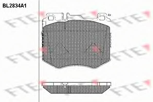 FTE BL2834A1 Тормозные колодки дисковые, комплект BL2834A1: Отличная цена - Купить в Польше на 2407.PL!