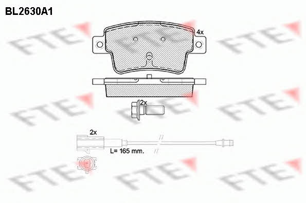 FTE BL2630A1 Brake Pad Set, disc brake BL2630A1: Buy near me at 2407.PL in Poland at an Affordable price!