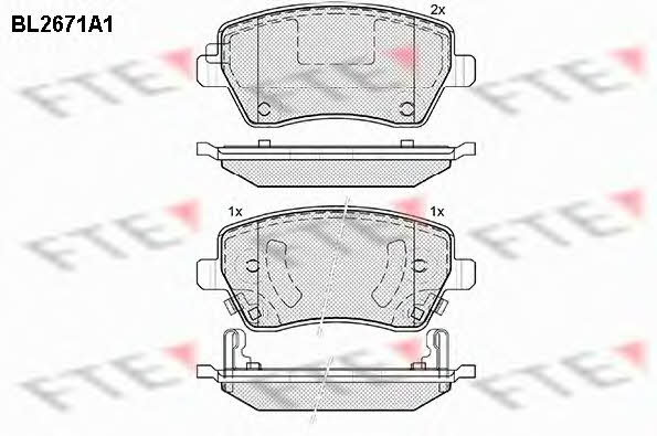 FTE BL2671A1 Brake Pad Set, disc brake BL2671A1: Buy near me in Poland at 2407.PL - Good price!