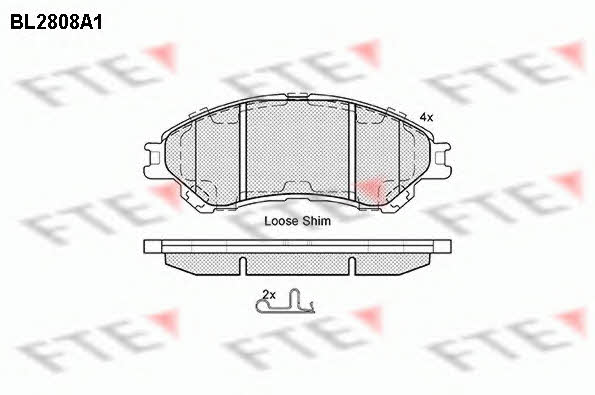 FTE BL2808A1 Тормозные колодки дисковые, комплект BL2808A1: Отличная цена - Купить в Польше на 2407.PL!