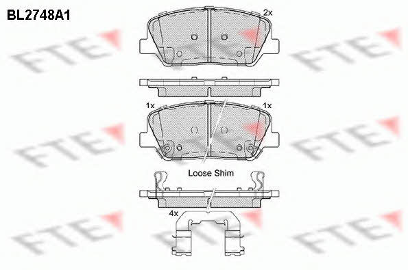 FTE BL2748A1 Brake Pad Set, disc brake BL2748A1: Buy near me in Poland at 2407.PL - Good price!