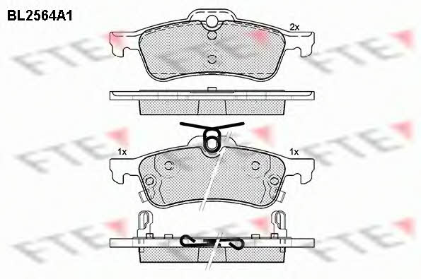 FTE BL2564A1 Тормозные колодки дисковые, комплект BL2564A1: Отличная цена - Купить в Польше на 2407.PL!