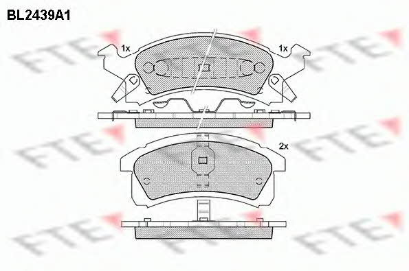 FTE BL2439A1 Brake Pad Set, disc brake BL2439A1: Buy near me at 2407.PL in Poland at an Affordable price!