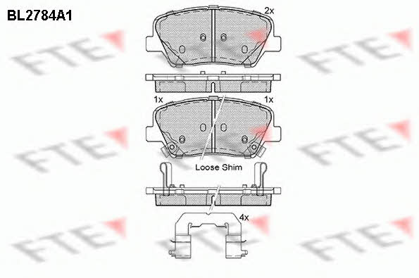 FTE BL2784A1 Brake Pad Set, disc brake BL2784A1: Buy near me in Poland at 2407.PL - Good price!