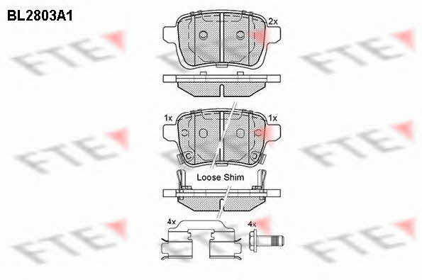 FTE BL2803A1 Brake Pad Set, disc brake BL2803A1: Buy near me at 2407.PL in Poland at an Affordable price!