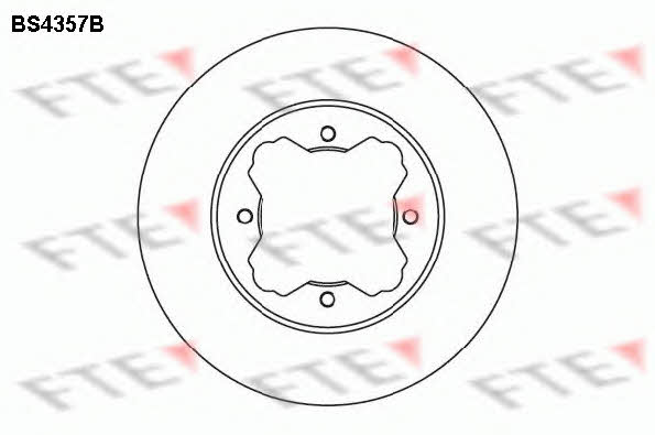 FTE BS4357B Front brake disc ventilated BS4357B: Buy near me in Poland at 2407.PL - Good price!