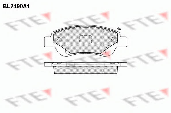 FTE BL2490A1 Brake Pad Set, disc brake BL2490A1: Buy near me at 2407.PL in Poland at an Affordable price!
