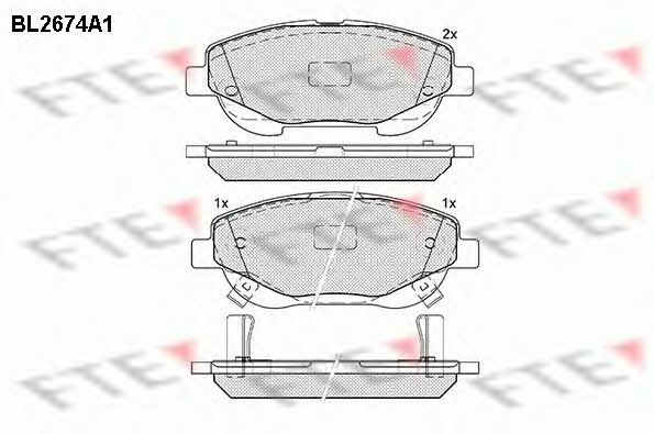 FTE BL2674A1 Scheibenbremsbeläge, Set BL2674A1: Kaufen Sie zu einem guten Preis in Polen bei 2407.PL!