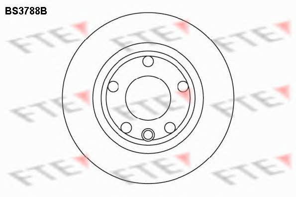 FTE BS3788B Unventilated front brake disc BS3788B: Buy near me in Poland at 2407.PL - Good price!