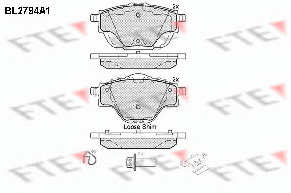FTE BL2794A1 Brake Pad Set, disc brake BL2794A1: Buy near me at 2407.PL in Poland at an Affordable price!