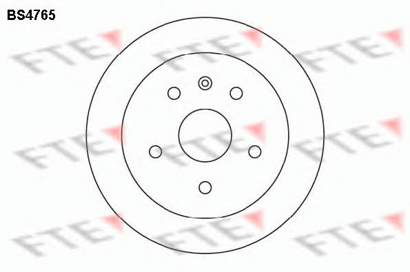 FTE BS4765 Rear brake disc, non-ventilated BS4765: Buy near me in Poland at 2407.PL - Good price!