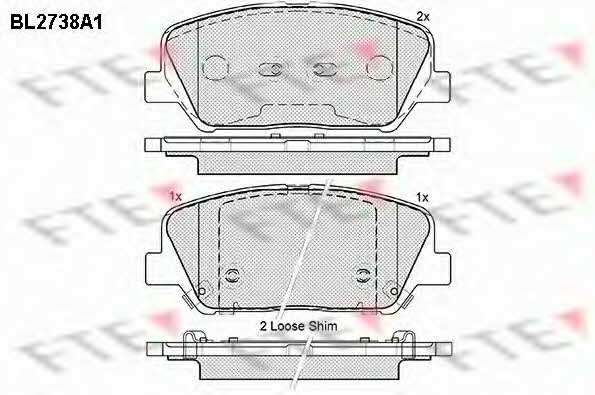 FTE BL2738A1 Brake Pad Set, disc brake BL2738A1: Buy near me in Poland at 2407.PL - Good price!