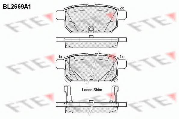 FTE BL2669A1 Тормозные колодки дисковые, комплект BL2669A1: Отличная цена - Купить в Польше на 2407.PL!