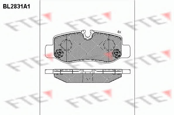 FTE BL2831A1 Тормозные колодки дисковые, комплект BL2831A1: Отличная цена - Купить в Польше на 2407.PL!