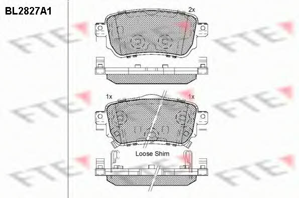 FTE BL2827A1 Brake Pad Set, disc brake BL2827A1: Buy near me at 2407.PL in Poland at an Affordable price!