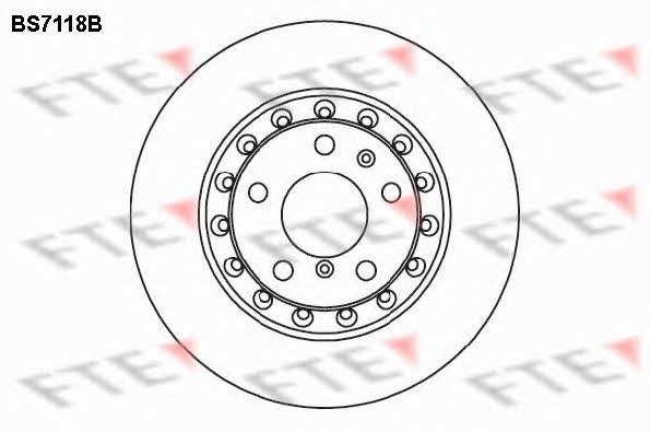 FTE BS7118B Rear ventilated brake disc BS7118B: Buy near me in Poland at 2407.PL - Good price!