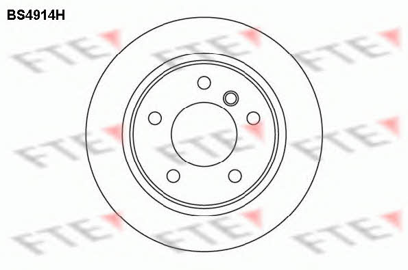 FTE BS4914H Тормозной диск задний невентилируемый BS4914H: Отличная цена - Купить в Польше на 2407.PL!