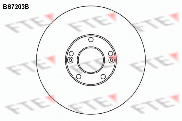 FTE BS7203B Front brake disc ventilated BS7203B: Buy near me in Poland at 2407.PL - Good price!