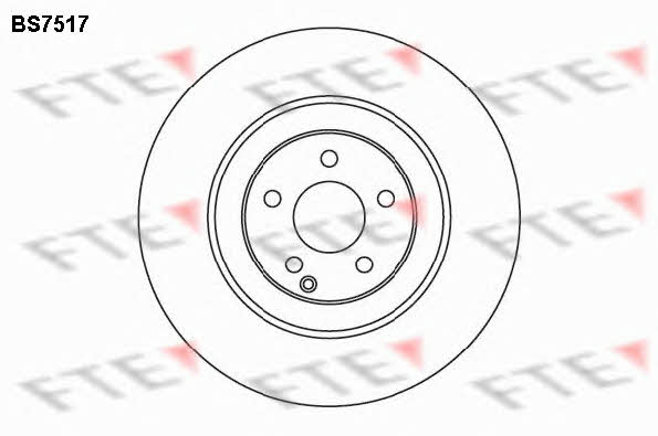 FTE BS7517 Тормозной диск передний вентилируемый BS7517: Отличная цена - Купить в Польше на 2407.PL!