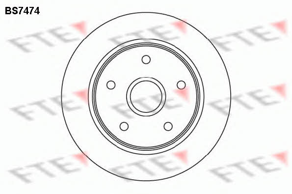 FTE BS7474 Диск гальмівний задній невентильований BS7474: Приваблива ціна - Купити у Польщі на 2407.PL!