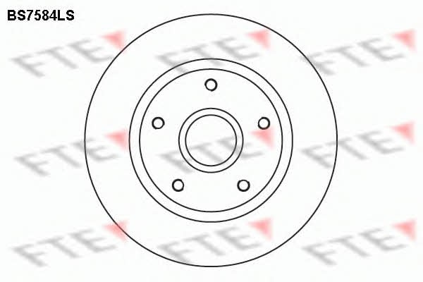 FTE BS7584LS Rear brake disc, non-ventilated BS7584LS: Buy near me in Poland at 2407.PL - Good price!