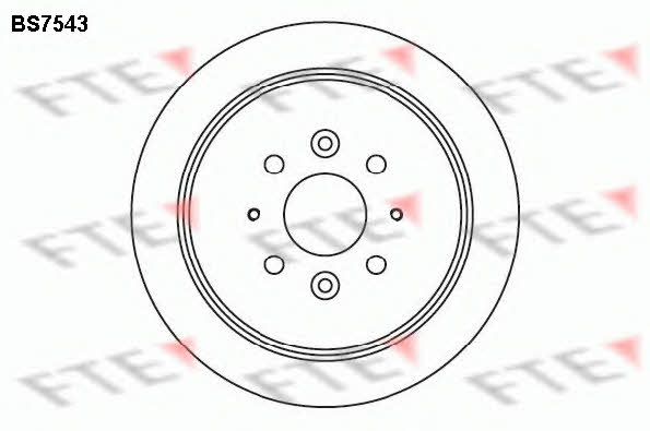 FTE BS7543 Rear brake disc, non-ventilated BS7543: Buy near me in Poland at 2407.PL - Good price!