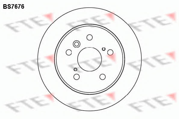 FTE BS7676 Rear brake disc, non-ventilated BS7676: Buy near me in Poland at 2407.PL - Good price!