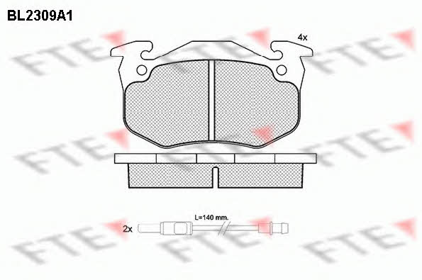 FTE BL2309A1 Гальмівні колодки, комплект BL2309A1: Приваблива ціна - Купити у Польщі на 2407.PL!