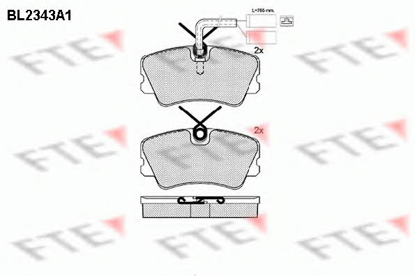 FTE BL2343A1 Тормозные колодки дисковые, комплект BL2343A1: Отличная цена - Купить в Польше на 2407.PL!