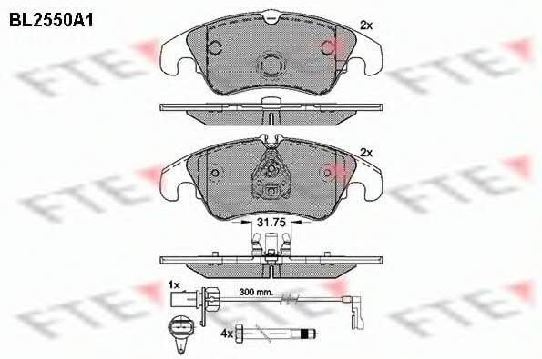 FTE BL2550A1 Brake Pad Set, disc brake BL2550A1: Buy near me in Poland at 2407.PL - Good price!