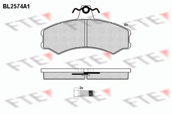 FTE BL2574A1 Brake Pad Set, disc brake BL2574A1: Buy near me at 2407.PL in Poland at an Affordable price!