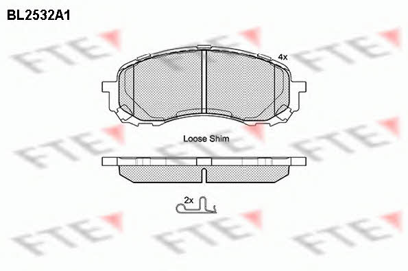 FTE BL2532A1 Brake Pad Set, disc brake BL2532A1: Buy near me in Poland at 2407.PL - Good price!