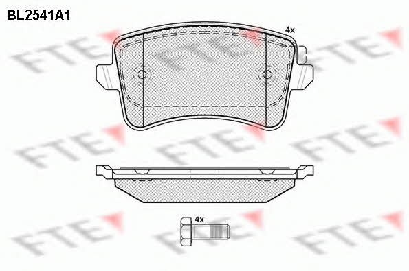 FTE BL2541A1 Klocki hamulcowe, zestaw BL2541A1: Dobra cena w Polsce na 2407.PL - Kup Teraz!