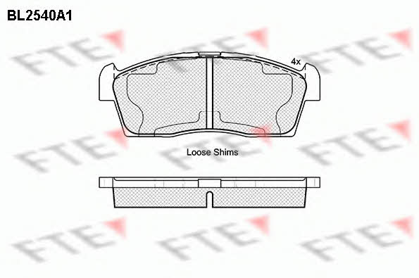 FTE BL2540A1 Brake Pad Set, disc brake BL2540A1: Buy near me at 2407.PL in Poland at an Affordable price!