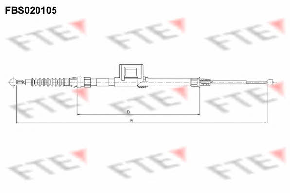 FTE FBS020105 Трос стояночного тормоза FBS020105: Отличная цена - Купить в Польше на 2407.PL!