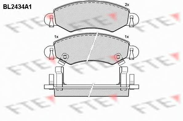 FTE BL2434A1 Тормозные колодки дисковые, комплект BL2434A1: Отличная цена - Купить в Польше на 2407.PL!