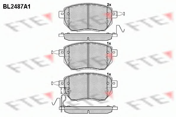 FTE BL2487A1 Тормозные колодки дисковые, комплект BL2487A1: Отличная цена - Купить в Польше на 2407.PL!