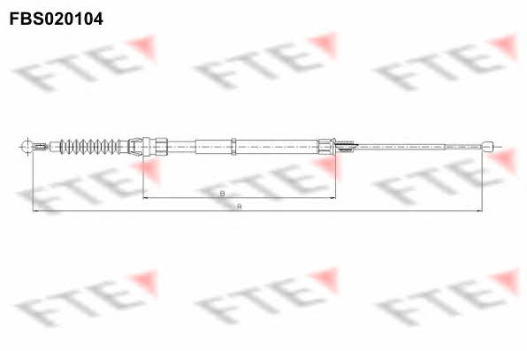 FTE FBS020104 Cable Pull, parking brake FBS020104: Buy near me in Poland at 2407.PL - Good price!