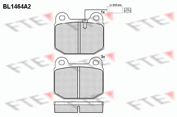 FTE BL1464A2 Тормозные колодки дисковые, комплект BL1464A2: Отличная цена - Купить в Польше на 2407.PL!