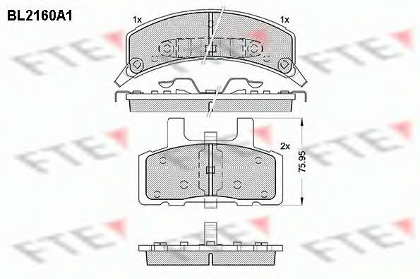 FTE BL2160A1 Brake Pad Set, disc brake BL2160A1: Buy near me at 2407.PL in Poland at an Affordable price!