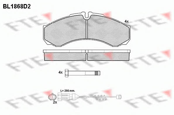 FTE BL1868D2 Тормозные колодки дисковые, комплект BL1868D2: Отличная цена - Купить в Польше на 2407.PL!